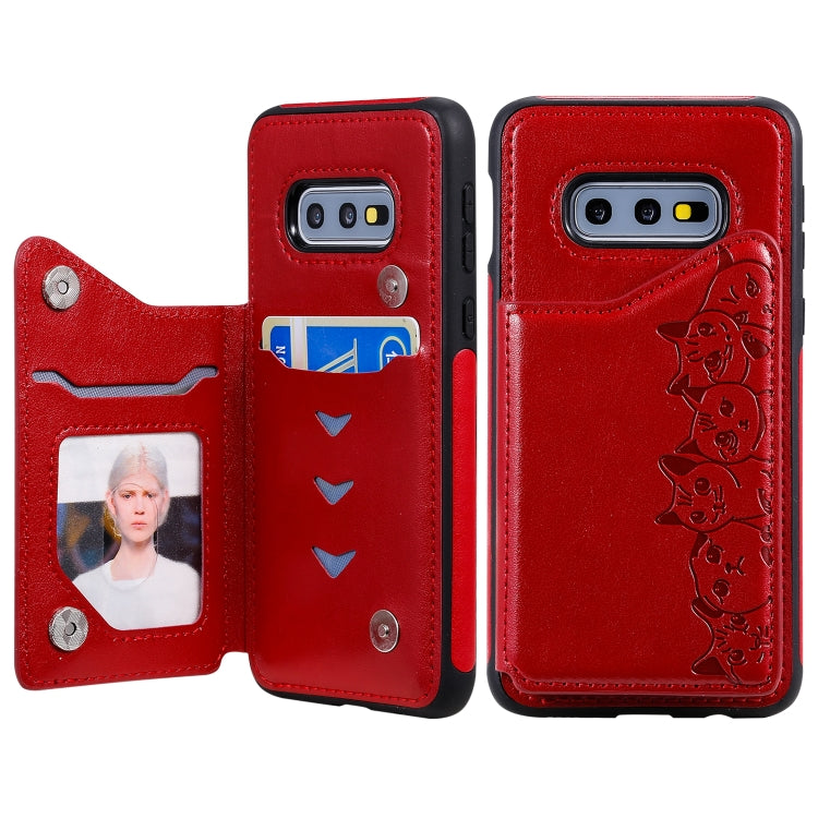 Custodia portafoglio motivo gatti per Galaxy S9 e S10