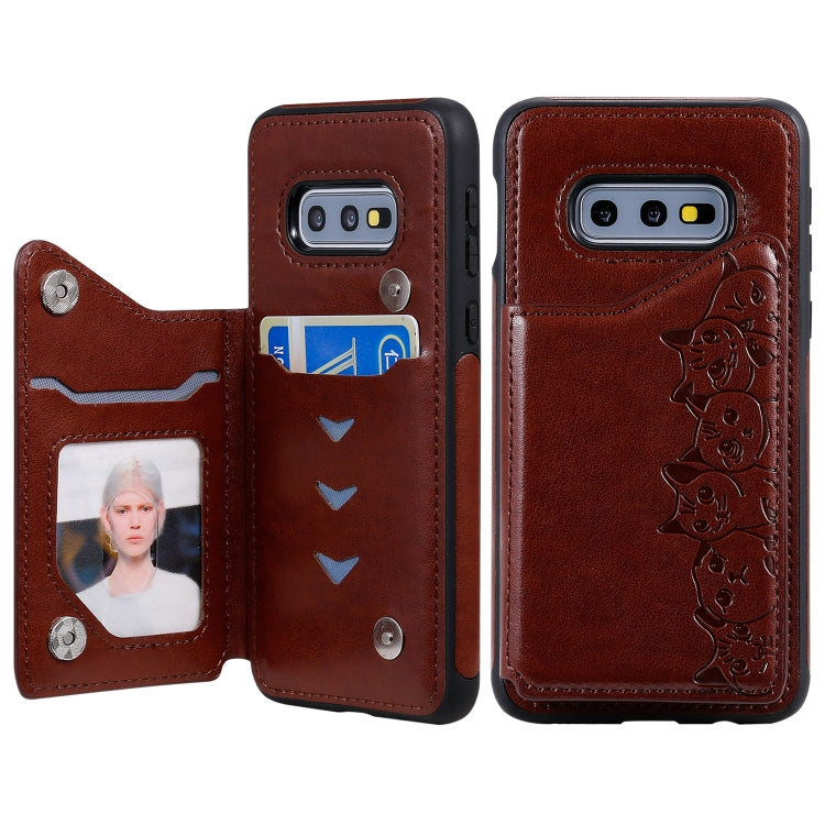 Custodia portafoglio motivo gatti per Galaxy S9 e S10
