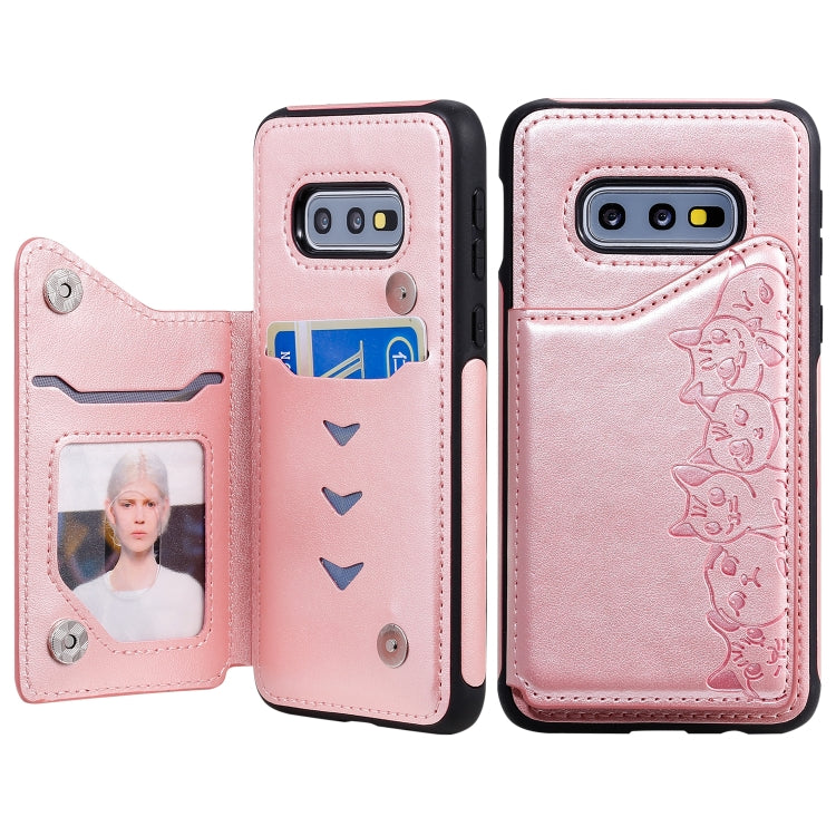 Custodia portafoglio motivo gatti per Galaxy S9 e S10