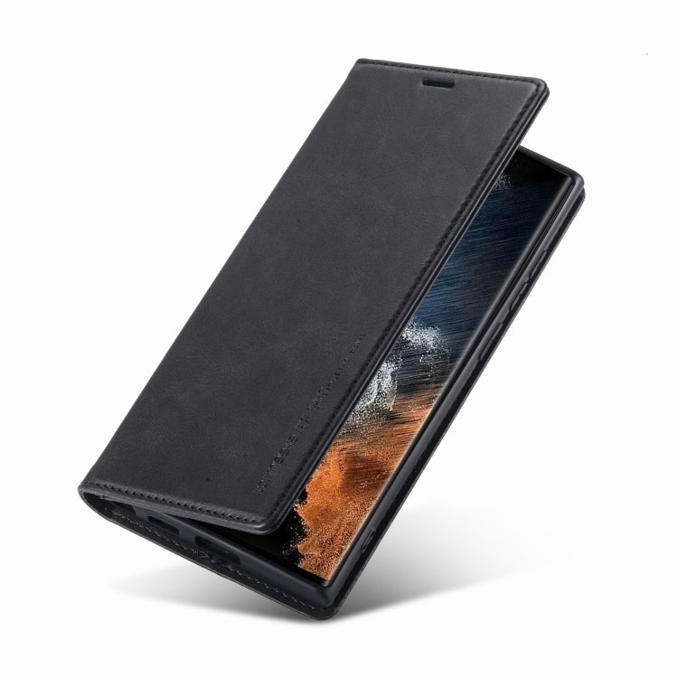 Custodia per telefono in pelle antifurto LC.IMEEKE RFID, For Samsung Galaxy S22 Ultra 5G