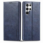 Custodia per telefono in pelle antifurto LC.IMEEKE RFID, For Samsung Galaxy S22 Ultra 5G