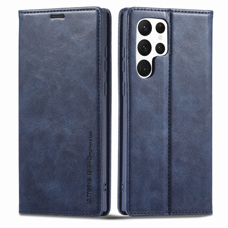 Custodia per telefono in pelle antifurto LC.IMEEKE RFID, For Samsung Galaxy S22 Ultra 5G