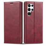 Custodia per telefono in pelle antifurto LC.IMEEKE RFID, For Samsung Galaxy S22 Ultra 5G