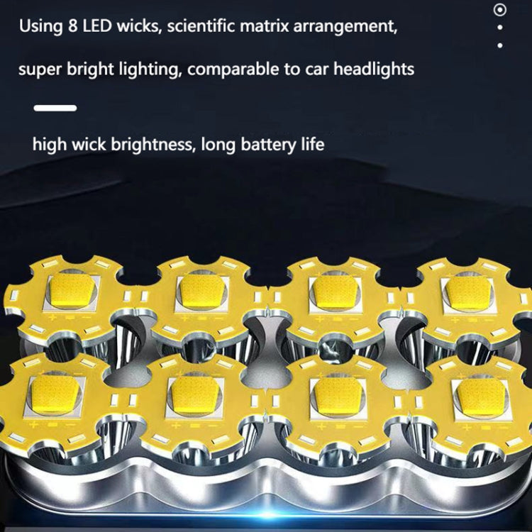 Lampada torcia da campeggio a 8 LED super luminosa e impermeabile, USB Charging, Solar Charging