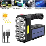 Lampada torcia da campeggio a 8 LED super luminosa e impermeabile, USB Charging, Solar Charging