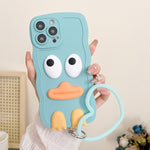 Custodia per telefono in silicone Wave Edge Big Duck con cinturino, For iPhone 14, For iPhone 14 Plus, For iPhone 14 Pro, For iPhone 14 Pro Max