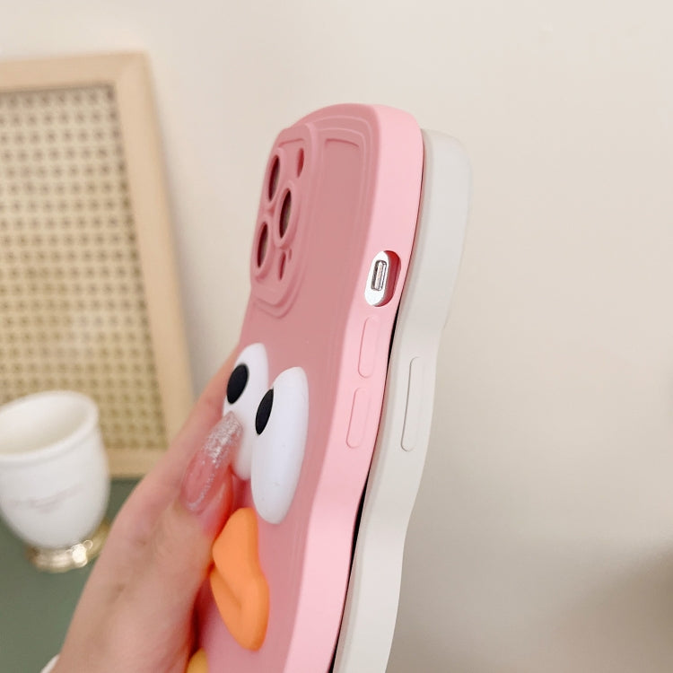 Custodia per telefono in silicone Wave Edge Big Duck con cinturino, For iPhone 14, For iPhone 14 Plus, For iPhone 14 Pro, For iPhone 14 Pro Max