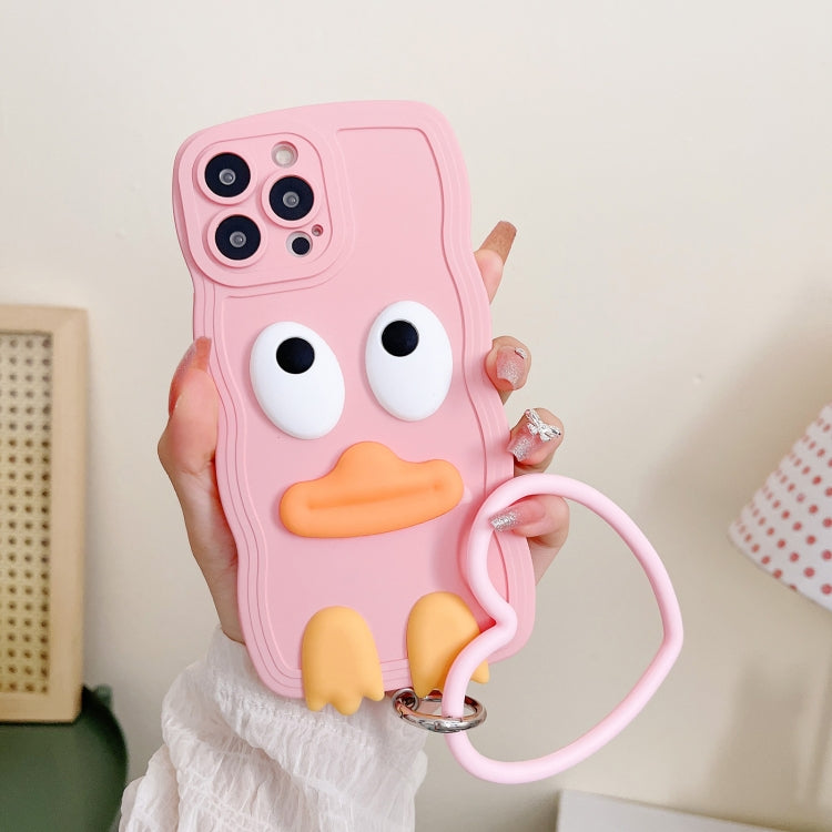 Custodia per telefono in silicone Wave Edge Big Duck con cinturino, For iPhone 14, For iPhone 14 Plus, For iPhone 14 Pro, For iPhone 14 Pro Max