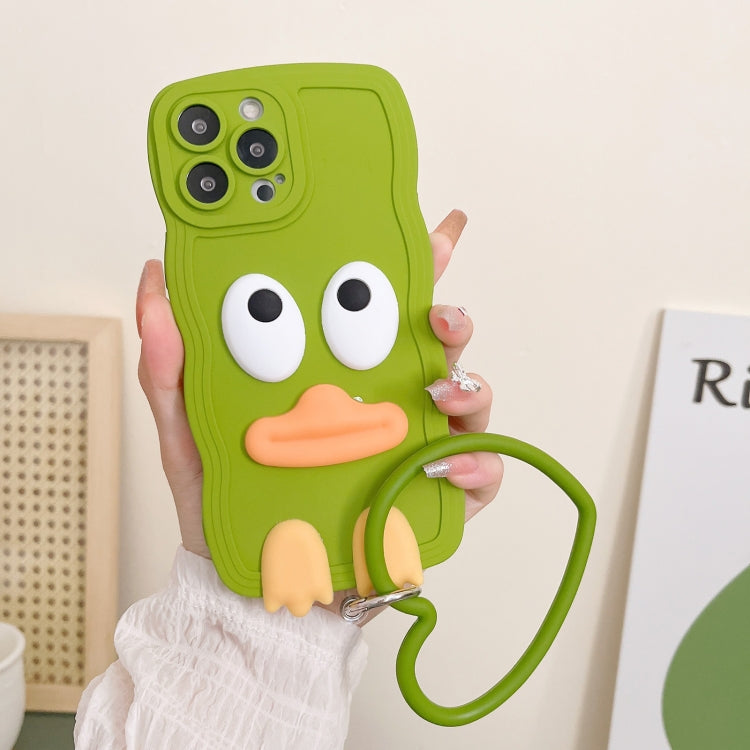 Custodia per telefono in silicone Wave Edge Big Duck con cinturino, For iPhone 14, For iPhone 14 Plus, For iPhone 14 Pro, For iPhone 14 Pro Max