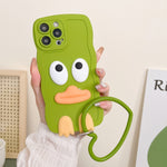 Custodia per telefono in silicone Wave Edge Big Duck con cinturino, For iPhone 14, For iPhone 14 Plus, For iPhone 14 Pro, For iPhone 14 Pro Max