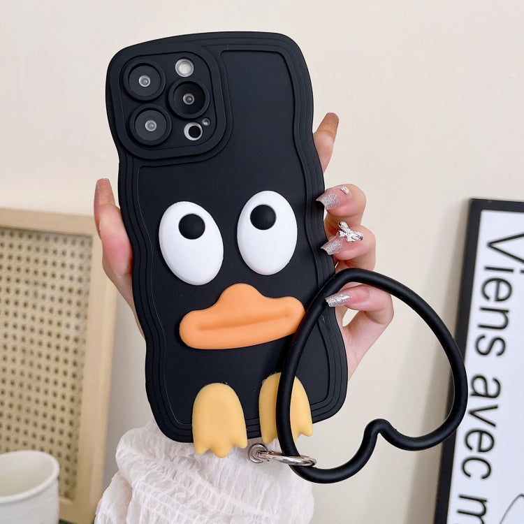 Custodia per telefono in silicone Wave Edge Big Duck con cinturino, For iPhone 12 Pro, For iPhone 12 Pro Max, For iPhone 11, For iPhone 11 Pro