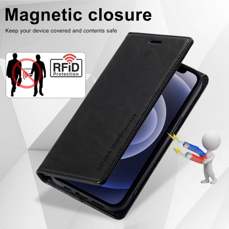 Custodia per telefono in pelle antifurto LC.IMEEKE RFID, For iPhone 12 mini, For iPhone 11, For iPhone 11 Pro, For iPhone 11 Pro Max