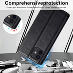 Custodia per telefono in pelle antifurto LC.IMEEKE RFID, For iPhone 12 mini, For iPhone 11, For iPhone 11 Pro, For iPhone 11 Pro Max