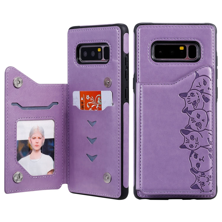 Custodia portafoglio Samsung Galaxy Note 8 con motivo sei gatti