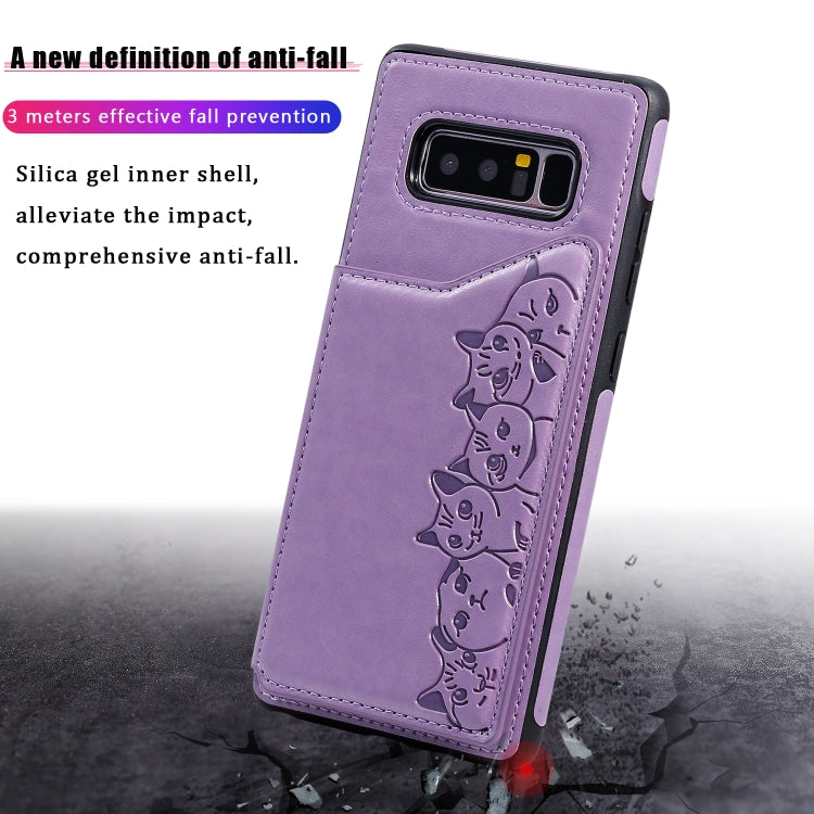 Custodia portafoglio Samsung Galaxy Note 8 con motivo sei gatti