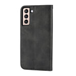 Custodia per telefono in pelle con chiusura magnetica a griglia cubica in vitello, For Samsung Galaxy S22 5G, For Samsung Galaxy S22+ 5G, For Samsung Galaxy S22 Ultra 5G, For Samsung Galaxy S21 5G