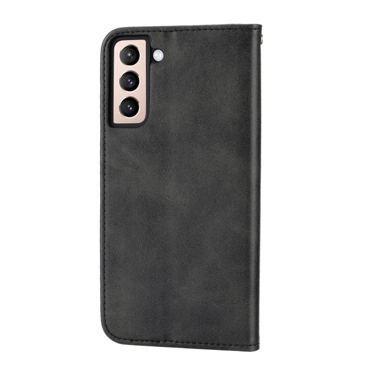 Custodia per telefono in pelle con chiusura magnetica a griglia cubica in vitello, For Samsung Galaxy S21+ 5G, For Samsung Galaxy S21 FE 5G, For Samsung Galaxy S21 Ultra 5G, For Samsung Galaxy A12 5G