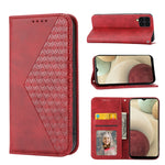 Custodia per telefono in pelle con chiusura magnetica a griglia cubica in vitello, For Samsung Galaxy A52 4G / 5G, For Samsung Galaxy A72 4G / 5G, For Samsung Galaxy A22 4G, For Samsung Galaxy A22 5G