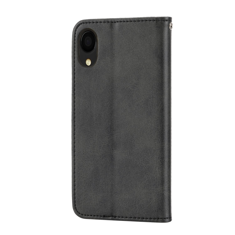 Custodia per telefono in pelle con chiusura magnetica a griglia cubica in vitello, For Samsung Galaxy A22 5G JP Version, For Samsung Galaxy A03s 166mm, For Samsung Galaxy A03s 165.8mm, For Samsung Galaxy A13 4G / 5G