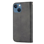 Custodia per telefono in pelle con chiusura magnetica a griglia cubica in vitello, For iPhone 13 mini, For iPhone 13, For iPhone 13 Pro, For iPhone 13 Pro Max