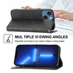 Custodia per telefono in pelle con chiusura magnetica a griglia cubica in vitello, For iPhone 13 mini, For iPhone 13, For iPhone 13 Pro, For iPhone 13 Pro Max