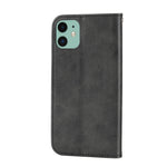 Custodia per telefono in pelle con chiusura magnetica a griglia cubica in vitello, For iPhone 12 mini, For iPhone 12 / 12 Pro, For iPhone 12 Pro Max, For iPhone 11