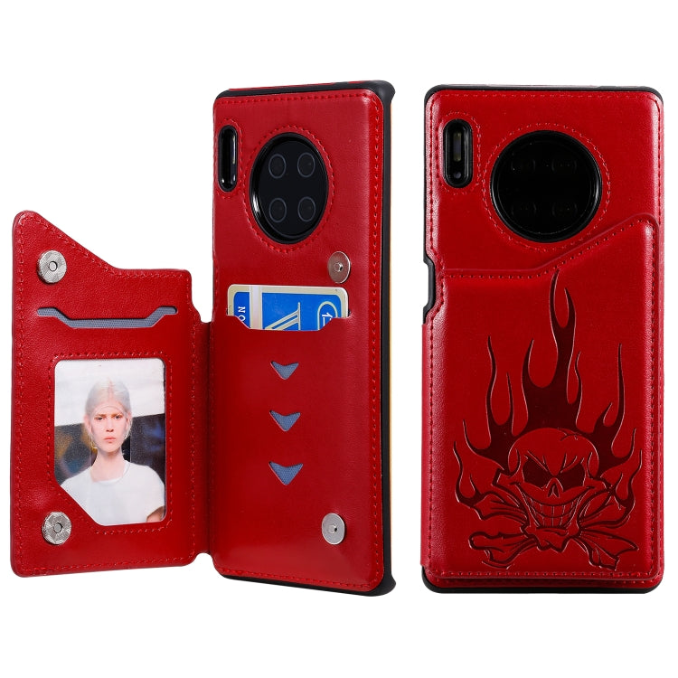 Custodia portafoglio con teschio per smartphone compatibili