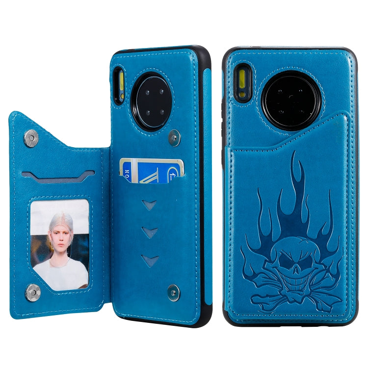 Custodia portafoglio con teschio per smartphone compatibili
