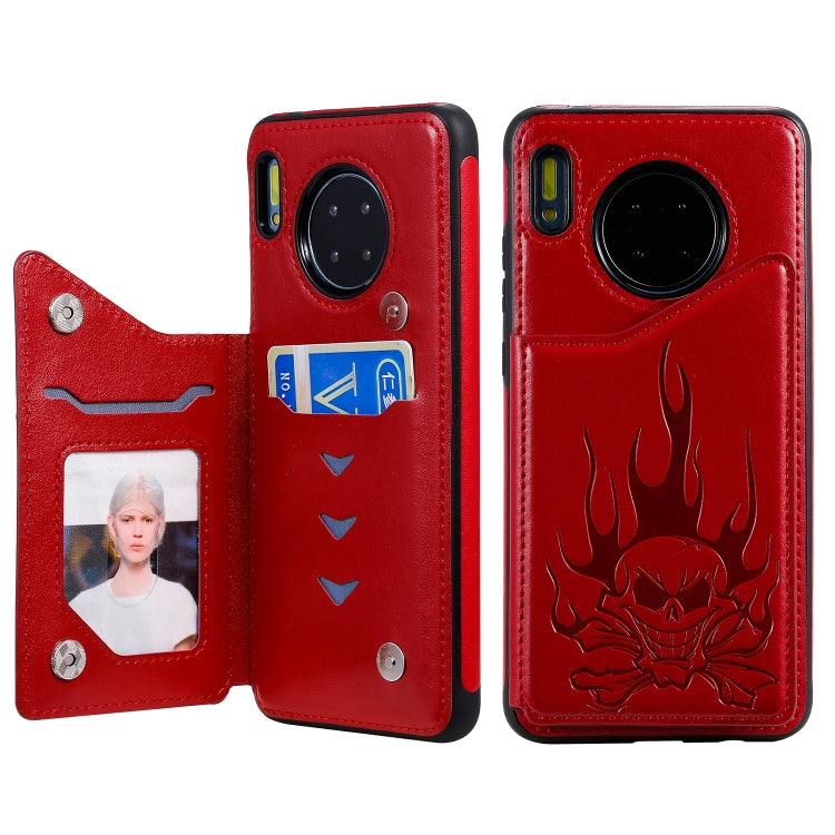 Custodia portafoglio con teschio per smartphone compatibili
