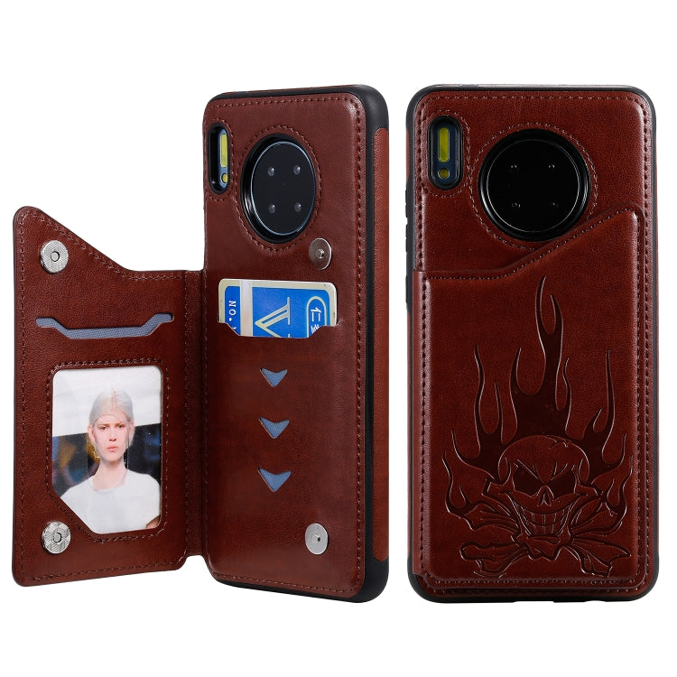 Custodia portafoglio con teschio per smartphone compatibili