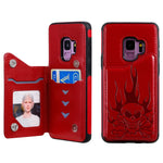 Custodia portafoglio antiurto teschio per Samsung Galaxy