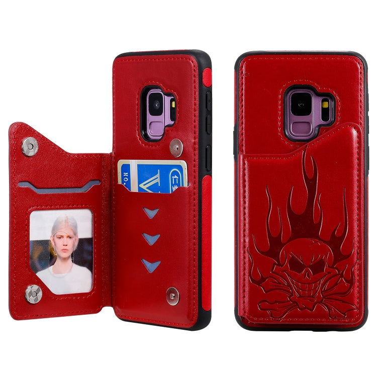 Custodia portafoglio antiurto teschio per Samsung Galaxy