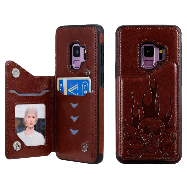Custodia portafoglio antiurto teschio per Samsung Galaxy