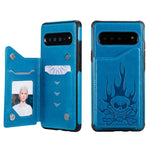 Custodia portafoglio antiurto teschio per Samsung Galaxy