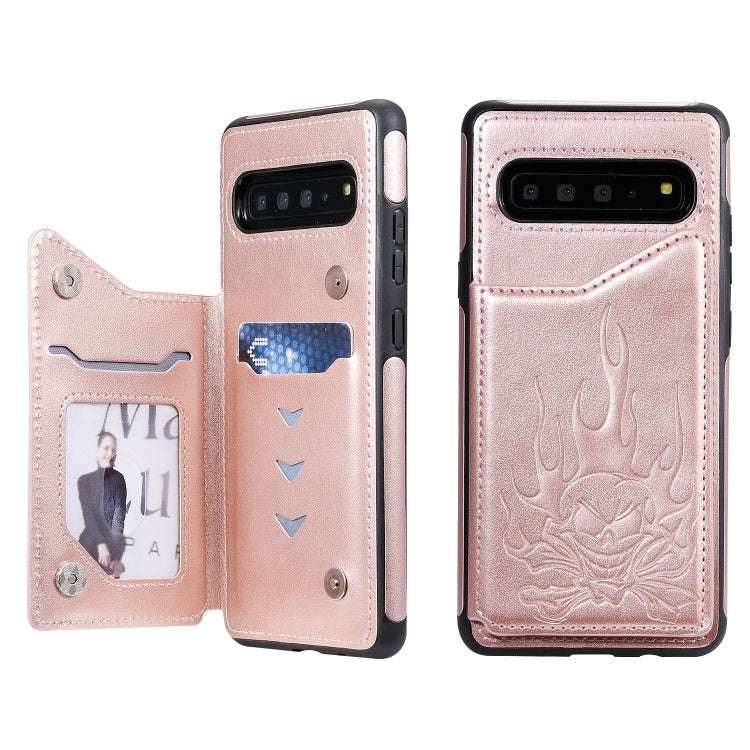 Custodia portafoglio antiurto teschio per Samsung Galaxy