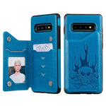 Custodia portafoglio antiurto teschio per Samsung Galaxy