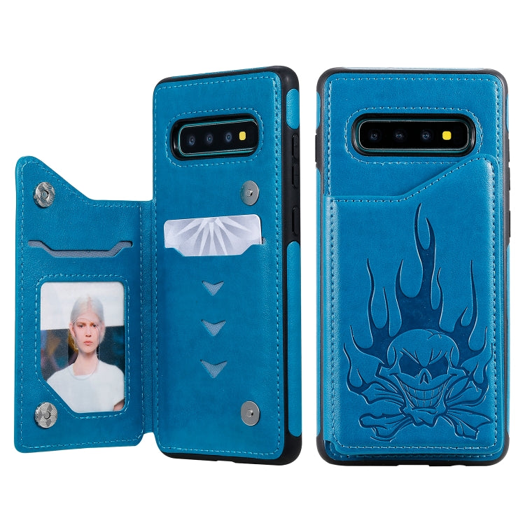 Custodia portafoglio antiurto teschio per Samsung Galaxy