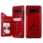 Custodia portafoglio antiurto teschio per Samsung Galaxy