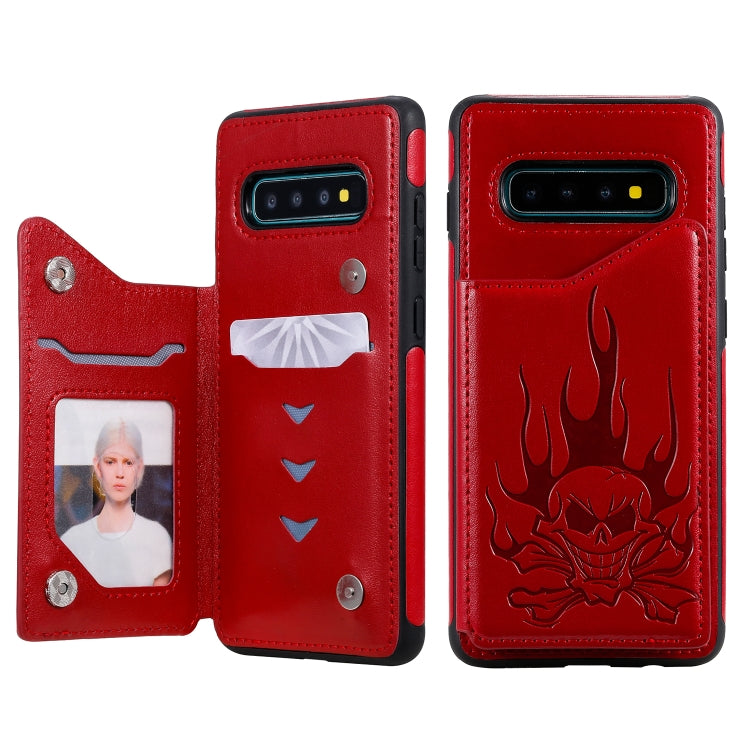 Custodia portafoglio antiurto teschio per Samsung Galaxy