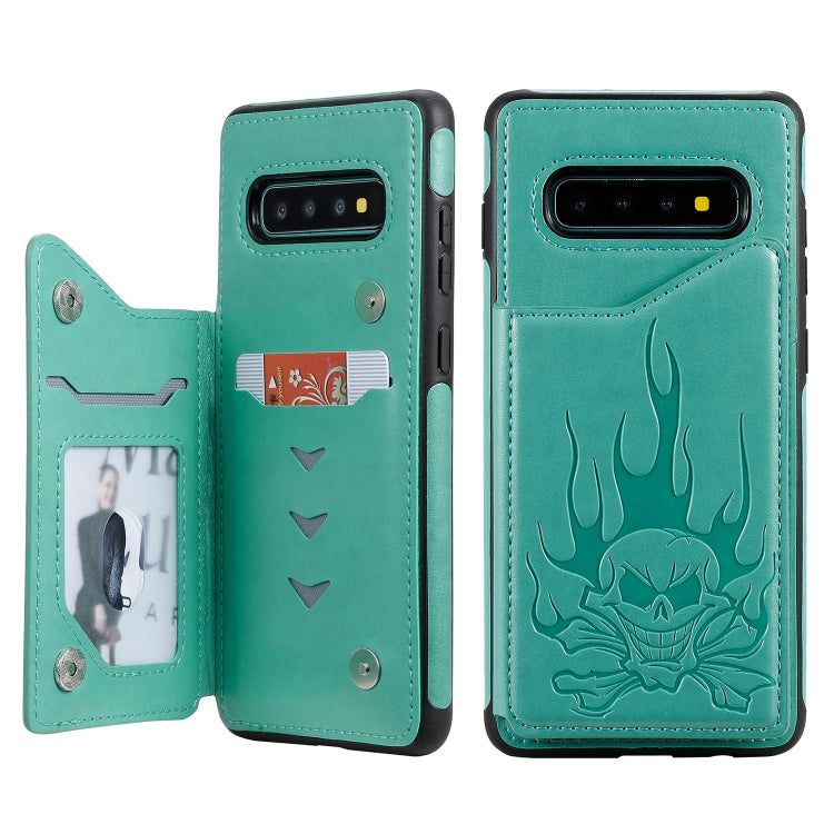 Custodia portafoglio antiurto teschio per Samsung Galaxy