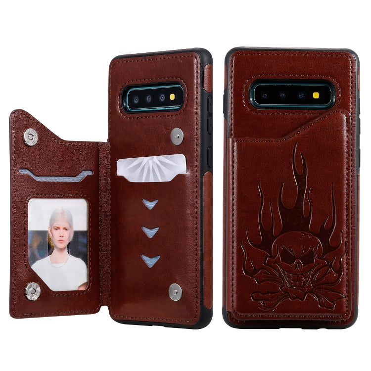 Custodia portafoglio antiurto teschio per Samsung Galaxy