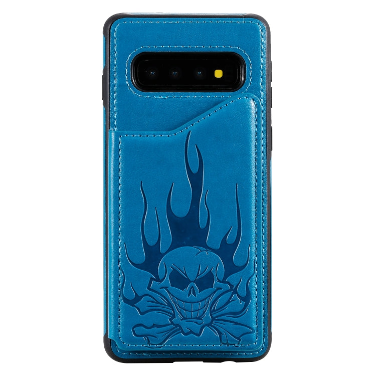 Custodia portafoglio con teschio per smartphone compatibili