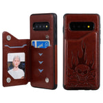 Custodia portafoglio con teschio per smartphone compatibili