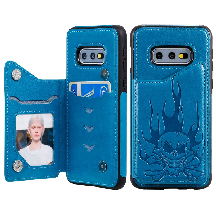 Custodia portafoglio con teschio per smartphone compatibili