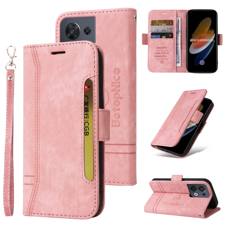 BETOPNICE Custodia per telefono in pelle con fibbia a doppio lato, For OPPO Reno8 5G Global, For Realme 9i 5G, For Realme 8i, For vivo Y77 5G Global