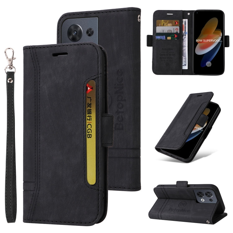 BETOPNICE Custodia per telefono in pelle con fibbia a doppio lato, For OPPO Reno8 5G Global, For Realme 9i 5G, For Realme 8i, For vivo Y77 5G Global