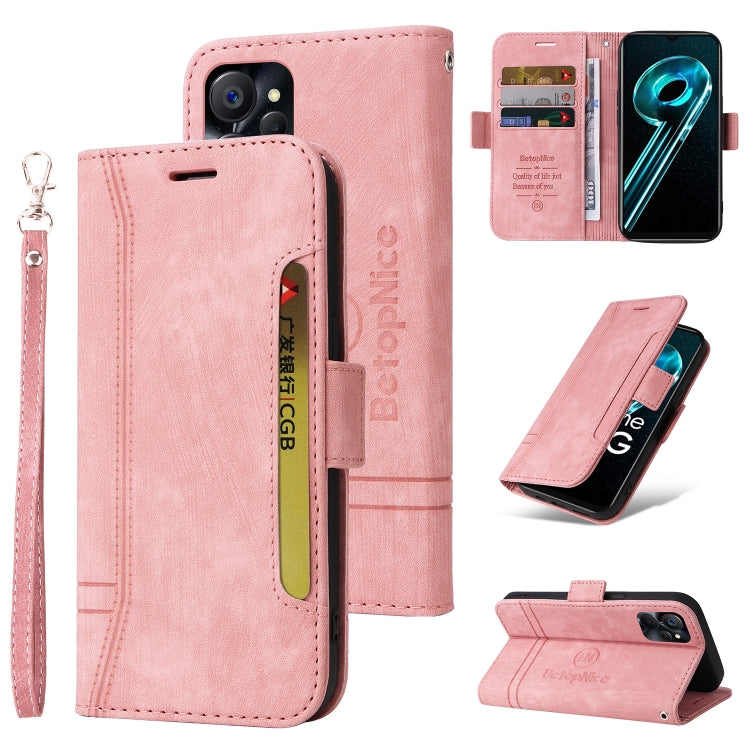 BETOPNICE Custodia per telefono in pelle con fibbia a doppio lato, For OPPO Reno8 5G Global, For Realme 9i 5G, For Realme 8i, For vivo Y77 5G Global