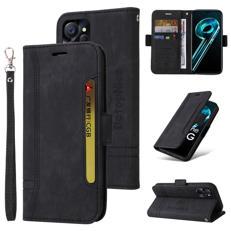 BETOPNICE Custodia per telefono in pelle con fibbia a doppio lato, For OPPO Reno8 5G Global, For Realme 9i 5G, For Realme 8i, For vivo Y77 5G Global