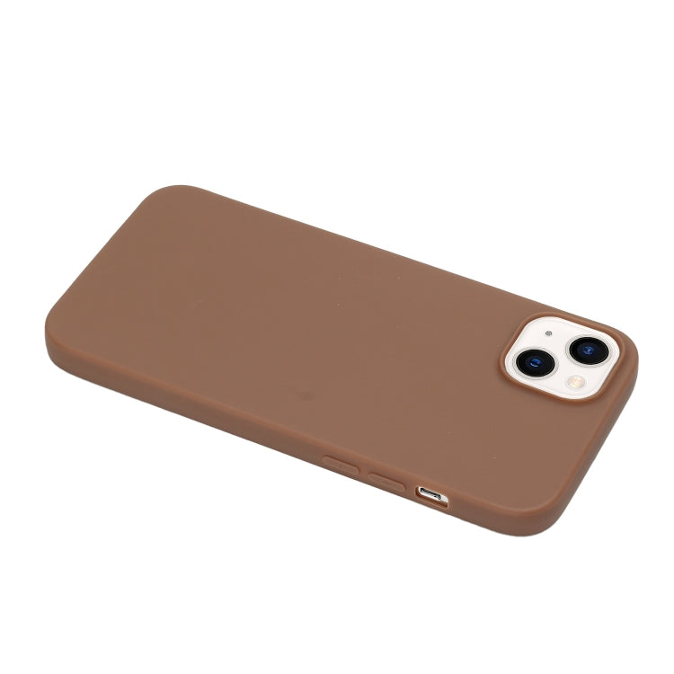 Custodia per telefono in silicone satinato tinta unita, For iPhone 14, For iPhone 14 Plus