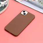 Custodia per telefono in silicone satinato tinta unita, For iPhone 14, For iPhone 14 Plus